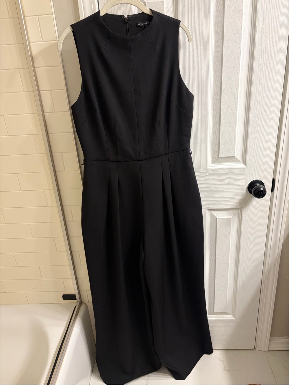 ANTONIO MELANI Black Sleeveless Jumpsuit